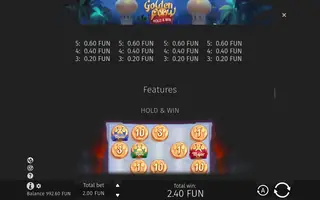 Golden Paw Hold & Win – Game rules