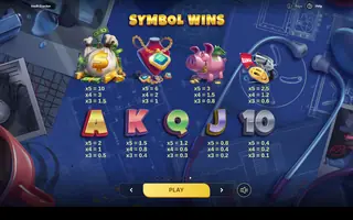 Vault Cracker – Paytable