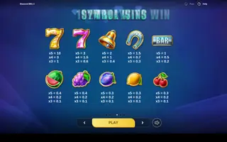 Diamond Blitz 2 – Paytable