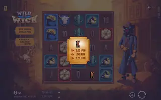 Wild Wick – Paytable