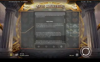 Zeus Lightning Power Reels – Game rules