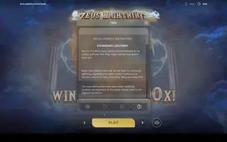 Zeus Lightning Power Reels – Game rules