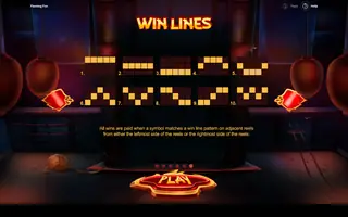 Flaming Fox – Paytable