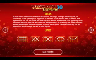 Very Hot 10 Extreme – Game rules