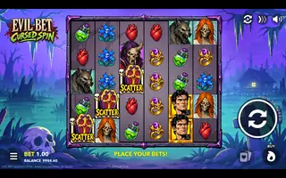 Evil Bet: Cursed Spin – Feature in play