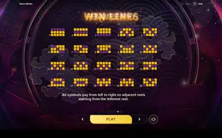 Sakura Masks – Paytable