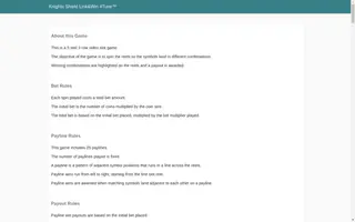 Knights Shield Link&Win 4Tune – Game rules