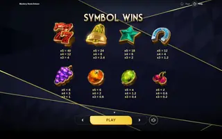 Mystery Reels Deluxe – Paytable
