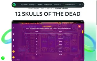 12 Skulls of the Dead – Paytable
