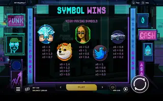 NFT Megaways – Paytable