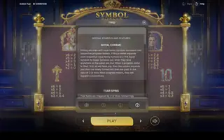 Golden Tsar – Paytable