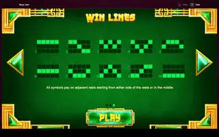 Mega Jade – Paytable