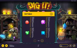 Dig It! – Paytable