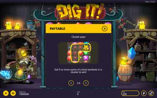 Dig It! – Paytable