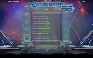 Astronaut – Paytable