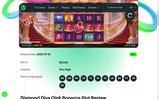 Diamond Diva Oink Bonanza – Base game