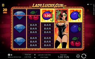 Lady Lucky Gun – Feature in play