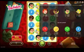 Twister – Paytable