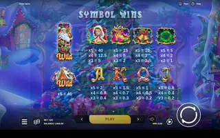 Santa Spins – Paytable
