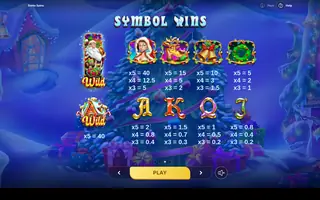 Santa Spins – Paytable