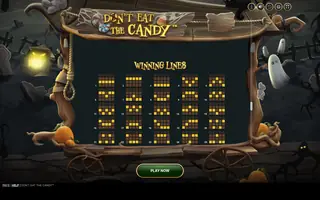 Don’t Eat the Candy – Paytable