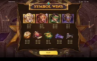 Shadow Society – Paytable