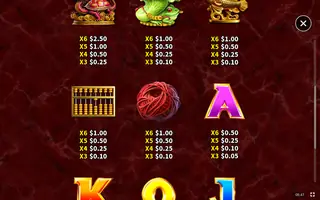 Wan Guan – Paytable