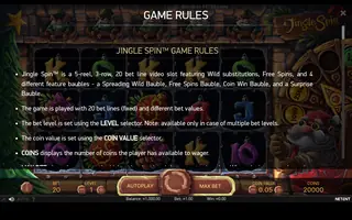 Jingle Spin – Game rules