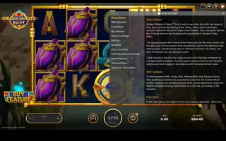 Golden Wheels of Egypt – Game rules