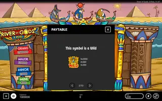 River of Gods: 3 Pots – Paytable