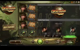 Cursed Treasure – Paytable