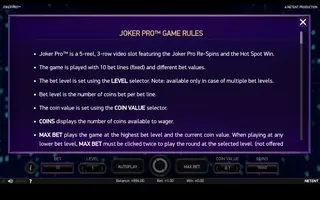 Joker Pro – Game rules