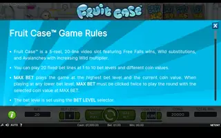 Fruit Case – Game rules