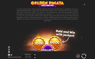 Golden Pinata Hold and Win – Game rules