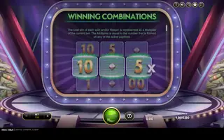 Lights, Camera, Cash! – Paytable