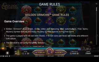 Golden Grimoire – Game rules