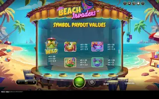Beach Invaders – Paytable