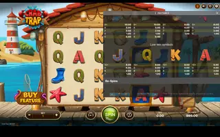 Crab Trap – Paytable