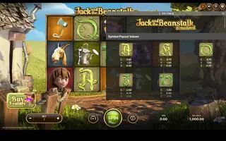 Jack and the Beanstalk Remastered – Paytable