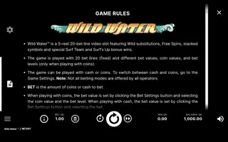 Wild Water – Game rules
