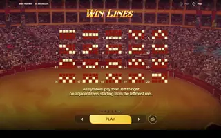 Bulls Run Wild – Paytable