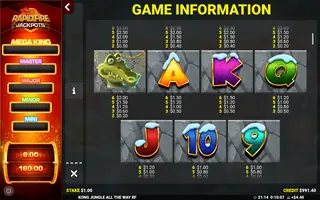 Kong Jungle All The Way – Paytable