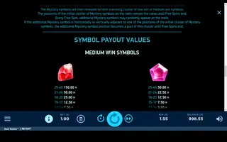 Reef Raider – Paytable