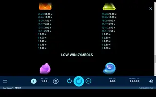 Reef Raider – Paytable