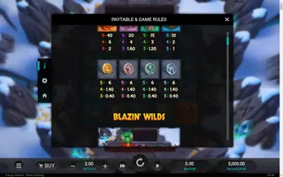 Fang’s Inferno – Paytable