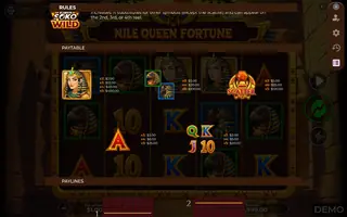 Nile Queen Fortune – Paytable