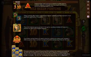Nile Queen Fortune – Game rules