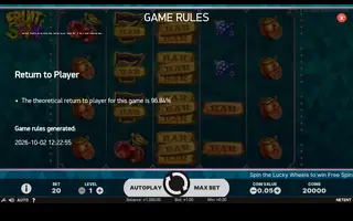 Fruit Spin – Game rules