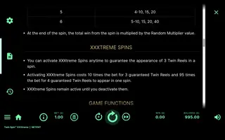 Twin Spin XXXtreme – Game rules