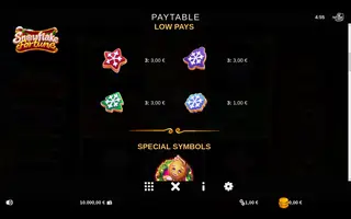 Snowflake Fortune – Paytable